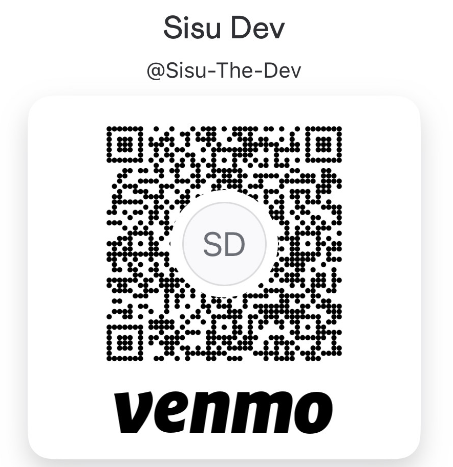 Venmo Sisu Dev Payment QR Code